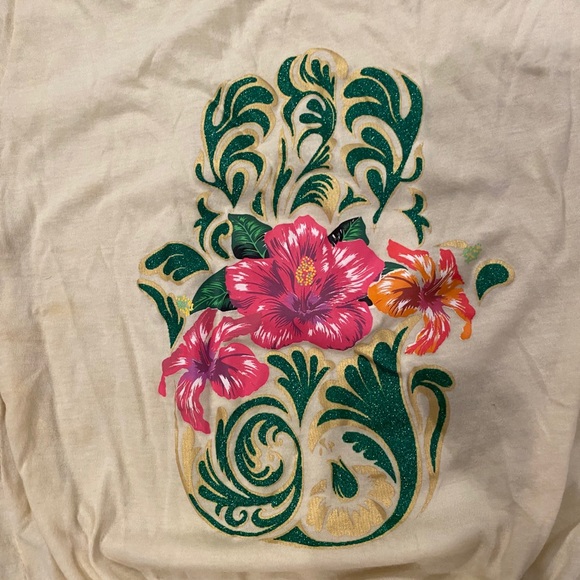 Hamsa Hand crop Top sz: L boho - Picture 4 of 4